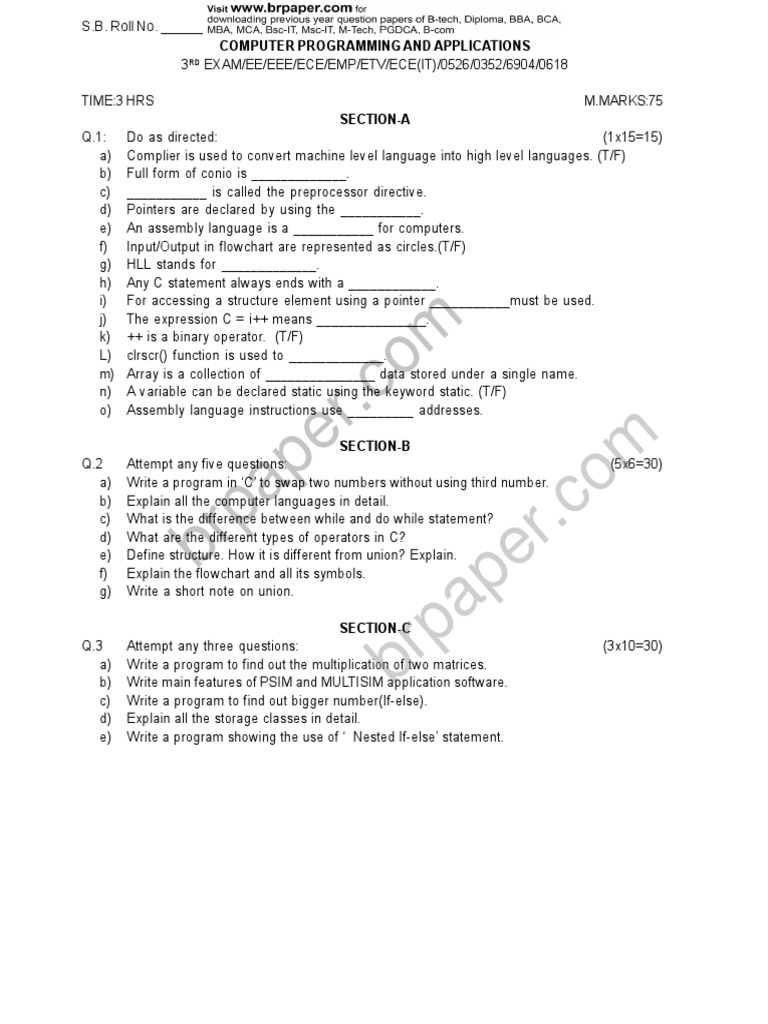 Computer Programming and Applications | PDF | Computer Program ...