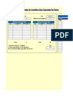 Simple air conditioner size calculator