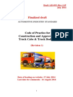 Finalized Draft: Code of Practice For Construction and Approval of Truck Cabs & Truck Bodies