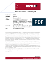 Acute Ischemic Stroke: How To Make A Brilliant Report: Poster No.: Congress: Type: Authors