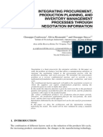 Integrating Procurement, Production Planning, and Inventory Management Processes Through Negotiation Information