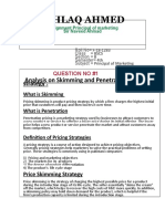 Ikhlaq Ahmed: Analysis On Skimming and Penetrating Pricing Strategy