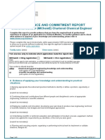 Competence and Commitment Report: Chartered Member (Micheme) Chartered Chemical Engineer