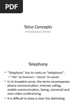 Telco Concepts: Introductory Notes