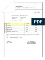 Sample Description: Material Grade C62 Customer Name: MIBA Drivetech Thickness: 3.2 MM Ref: Report No: 66972