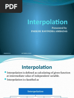 Interpolation: Presented by Parkhe Ravindra Ambadas