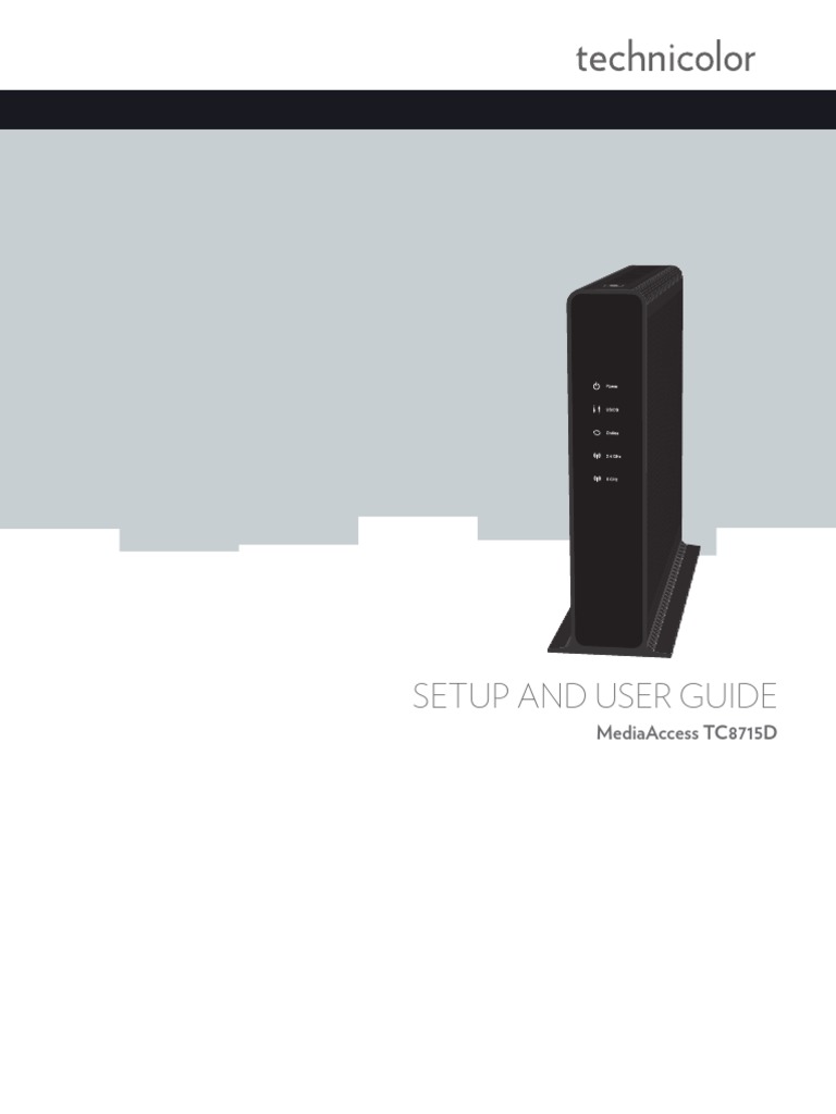 Technicolor tc8715d Userguide PDF PDF Wireless Access Point