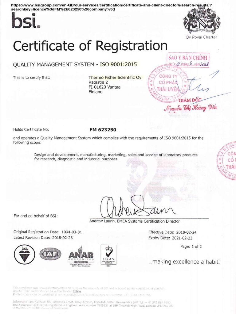 ISO Certification for Lab Products | PDF | Quality Management System ...