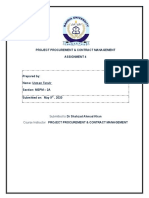 Project Procurement & Contract Management Assignment 4