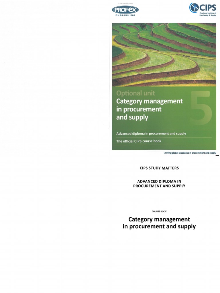Category Management Cips Pdf Procurement Supply Chain