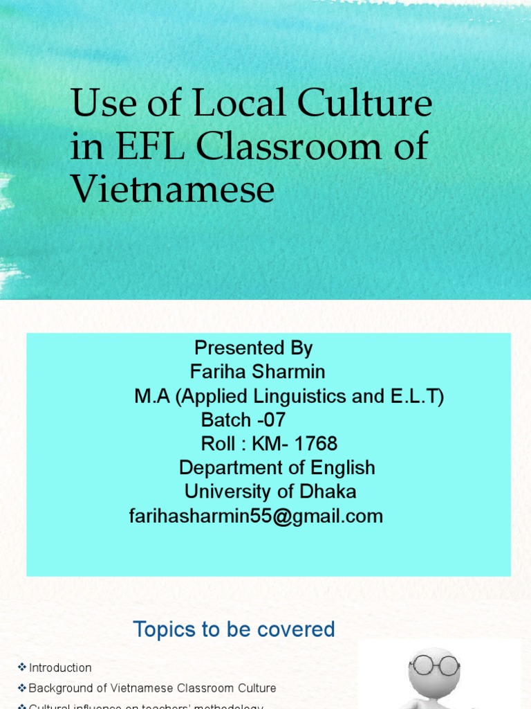 Local Culture in Vietnamese EFL Classrooms | PDF | English As A Second ...