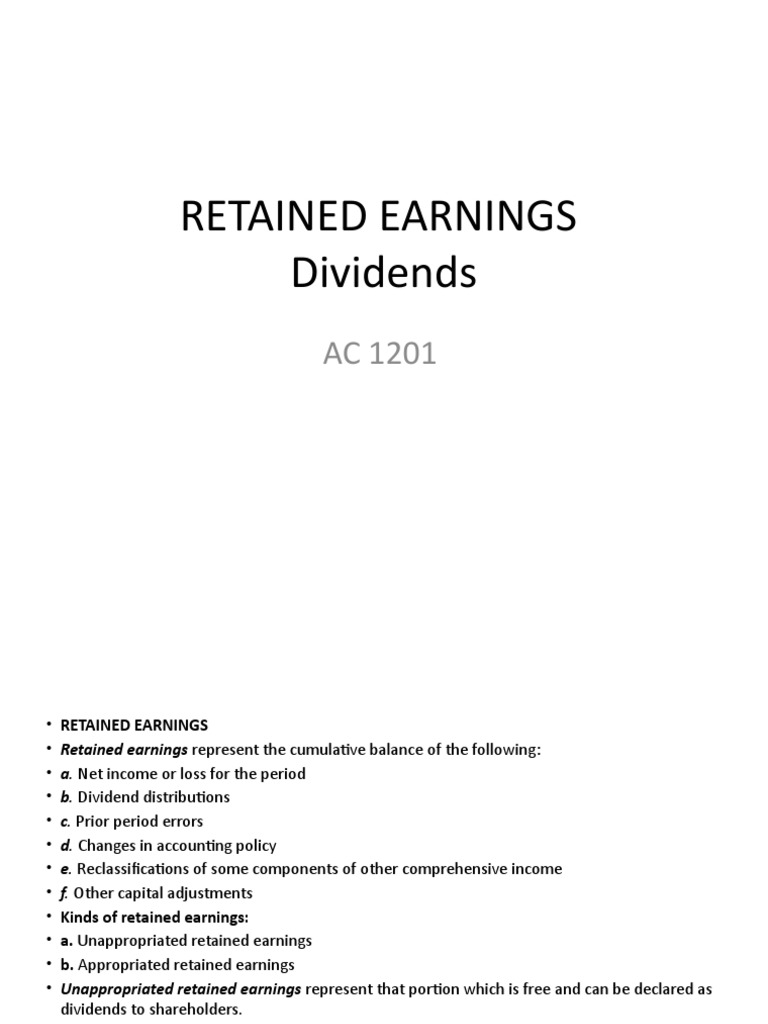 Cash Dividend Declaration and Accounting | PDF | Retained Earnings ...