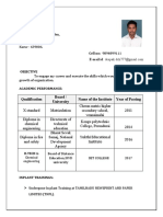 Name: Deepak.K: Qualification Board / University Name of The Institute Year of Passing