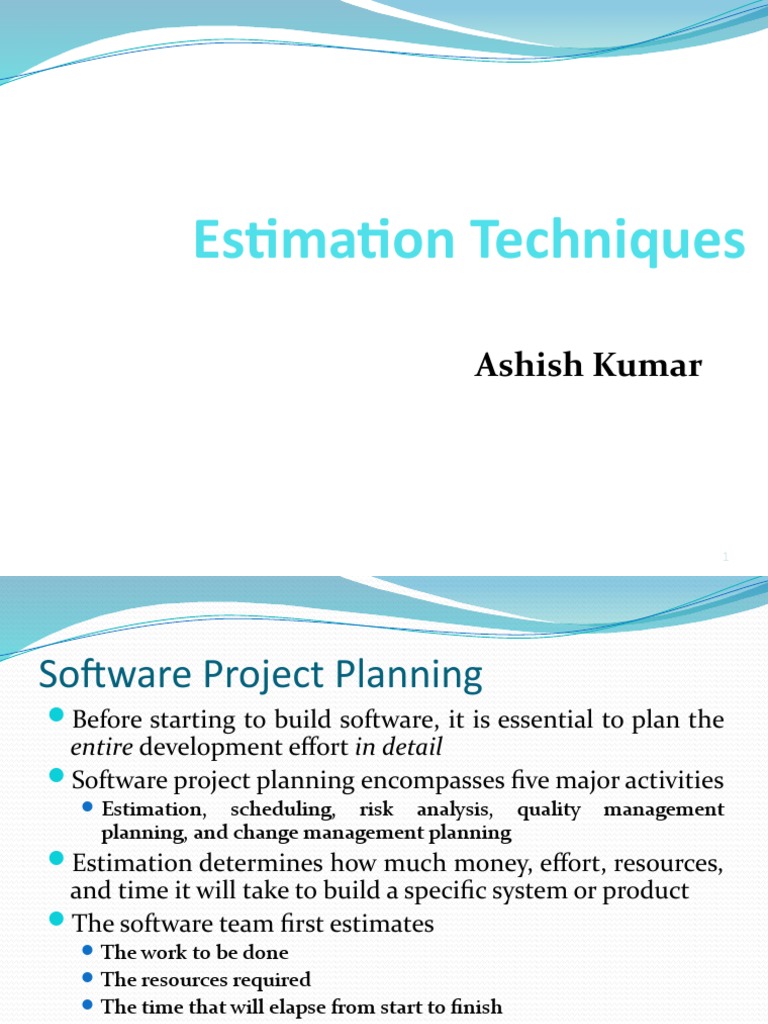 Software Estimation Techniques Overview | PDF | Computer Aided Design ...