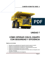 UNID - 7 - CÓMO OPERAR CON EL EQUIPO CON - Camion Komatsu 980E - Enero 2018 PDF