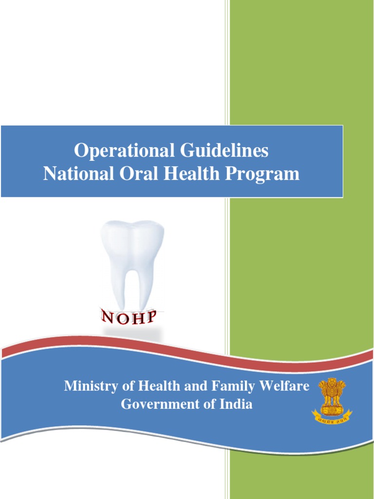 Operational Guidelines National Oral Health Programme (NOHP) PDF Periodontology Dentistry