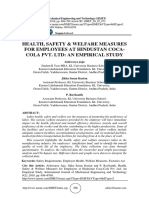 Health, Safety & Welfare Measures For Employees at Hindustan Coca-Cola Pvt. LTD: An Empirical Study