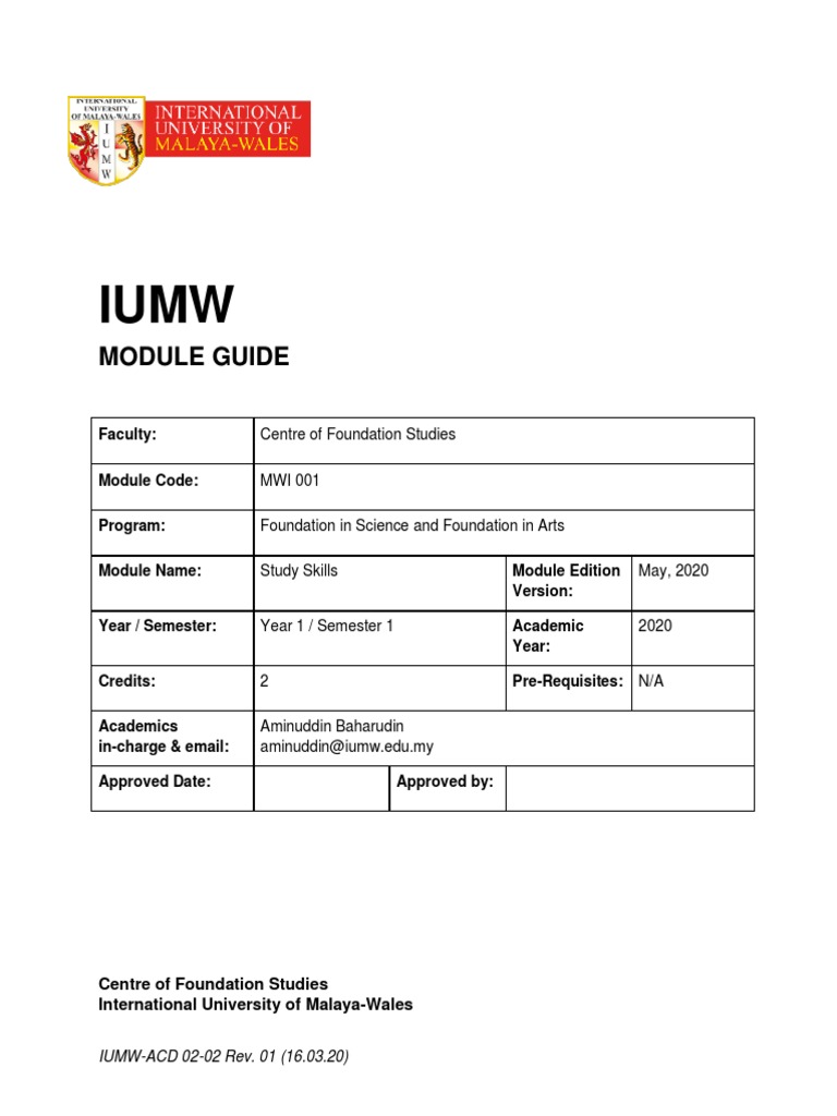 Study Skills Module Guide | PDF | Study Skills | Turnitin