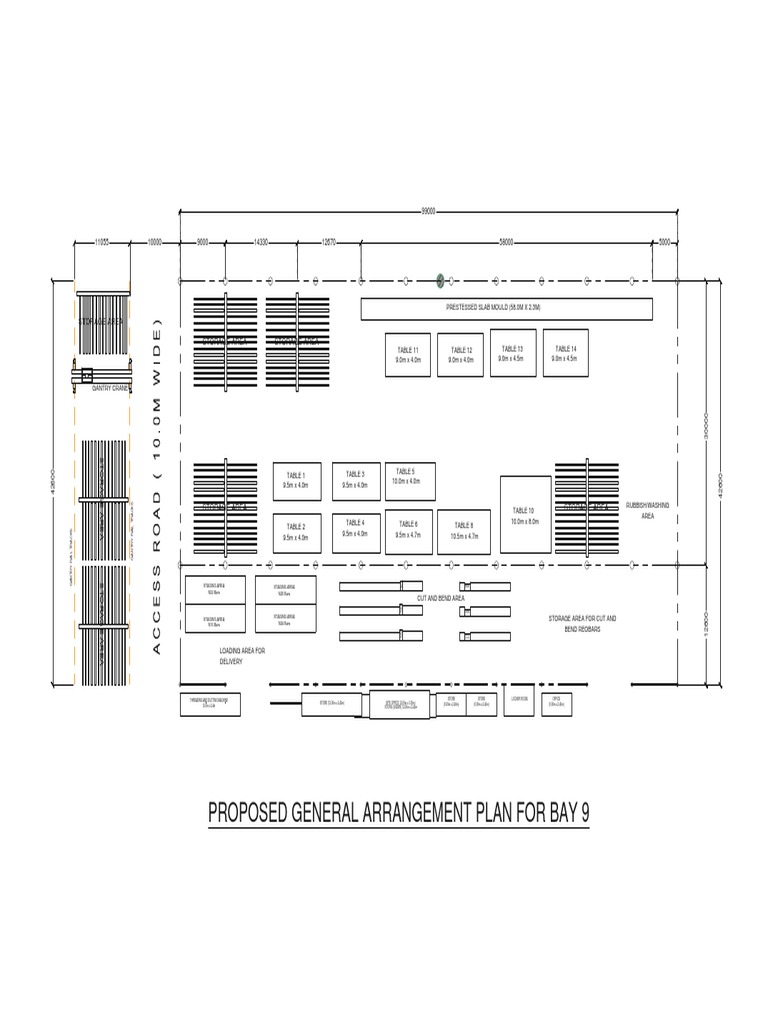 Proposed General Arrangement Plan For Bay 9 Storage Area Storage Area