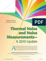 Thermal Noise and Noise Measurements-: A 2010 Update