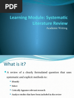 Learning Module-Systematic Literature Review (Academic Writing)