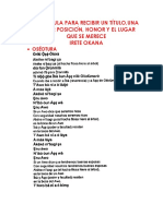 Ebó Orula para Recibir Un Título, Una Mejor Posición, Honor y El Lugar Que Se Merece