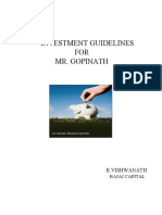 Investment Report of Mr. Gopinath