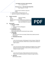 A.L. Navarro National High School: Lesson Plan in T.L.E. - Exploratory Drafting I. Objectives