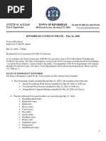 Town of Riverhead Update On COVID-19 May 22, 2020