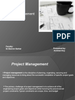 Project Management: Faculty: DR - Saonee Sarkar Presented By: Avishek Roy