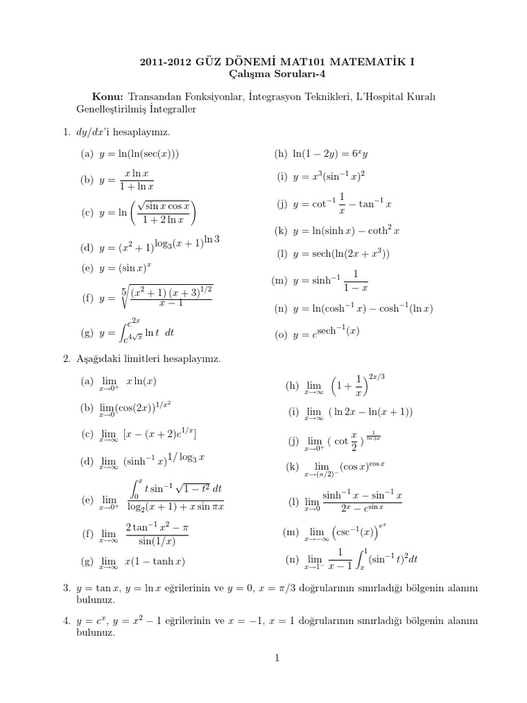 Mat 2 Sorular 2 | PDF