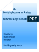 Dewatering Processes and Practices