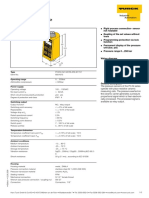 Pressure sensor relay output specifications