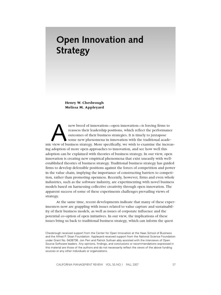 Open Innovation Pdf _ Open Innovation Model – BEKW