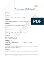 Arithmetic Progression Worksheet-2