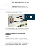 Las 6 Técnicas de Registro de Información Más Destacadas PDF