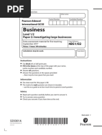 Business: Level 1/2 Paper 2: Investigating Large Businesses