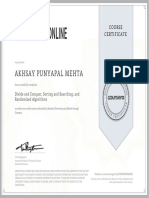 Akhsay Punyapal Mehta: Course Certificate