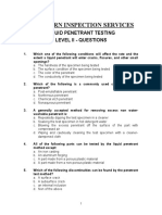 Southern Inspection Services: Liquid Penetrant Testing Level Ii - Questions