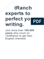 Textranch Experts To Perfect Your Writing.: Join More Than 100,000 Textranch To Get Their English Checked!
