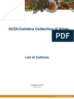 ACOI-Coimbra Collection of Algae Cultures List
