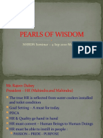 Pearls of Wisdom: NHRDN Seminar - 4 Sep 2010 Mumbai