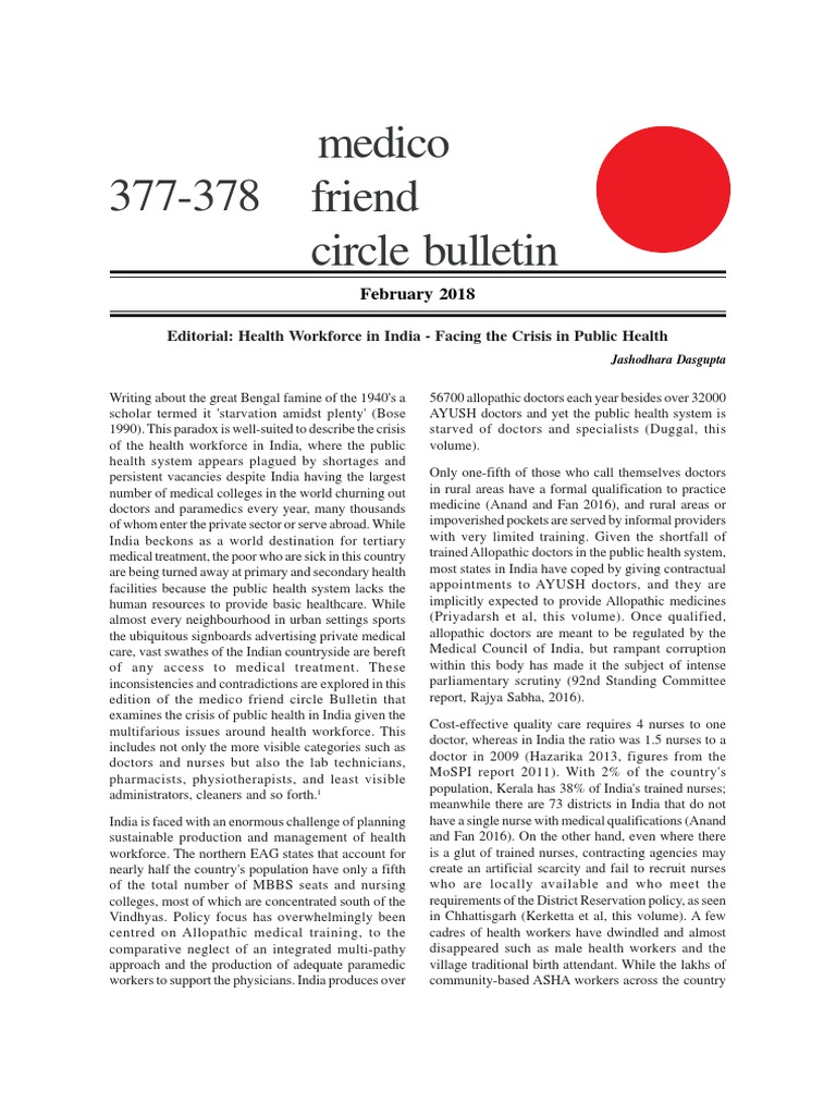 MFC Bulletin Health Workforce | PDF | Health Professional | Healthcare ...