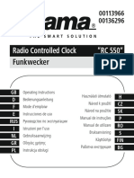 Hama Reveil Radiopilote RC 550 Notice Edit