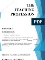 The Teaching Profession Lesson 1 Teaching As A Profession