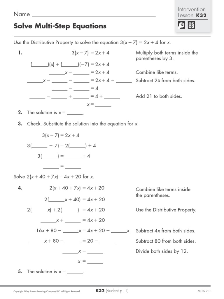 ENV68 MDIS Lesson k32 PDF | PDF | Applied Mathematics | Algebra