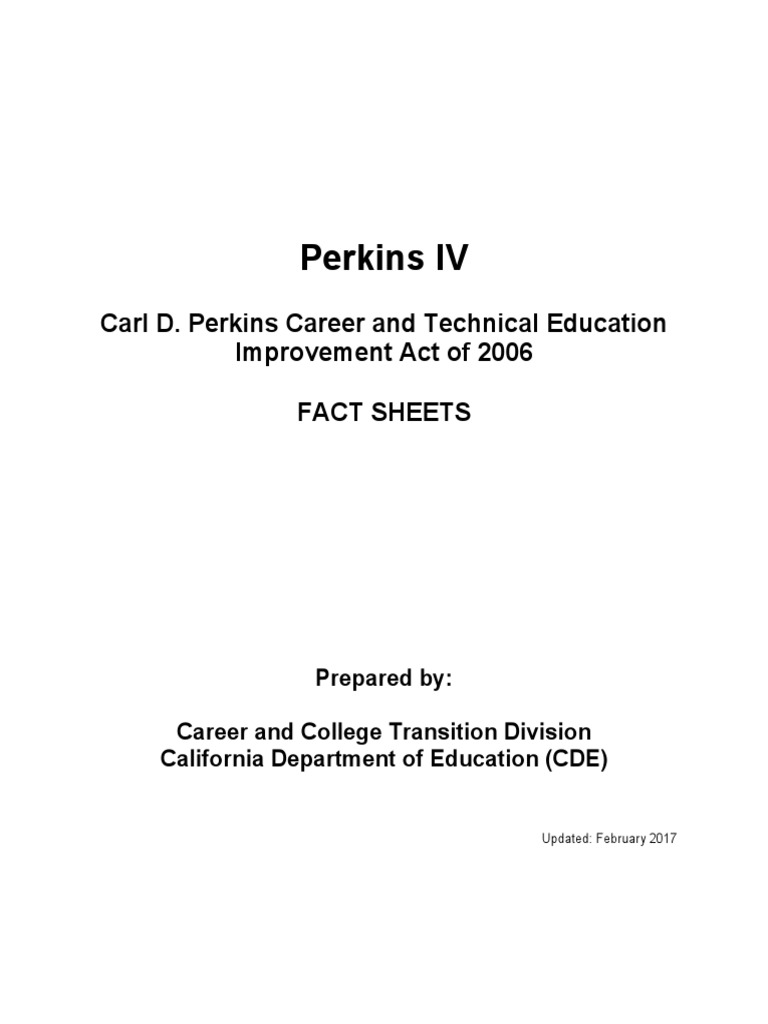 PERKINS V ACT intelligence overview