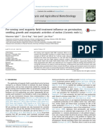 Pre-Sowing Seed Magnetic Field Treatment Influence On Germination,%aseedling Growth and Enzymatic Activities of Melon