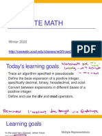CSE 20 Discrete Math: Winter 2020