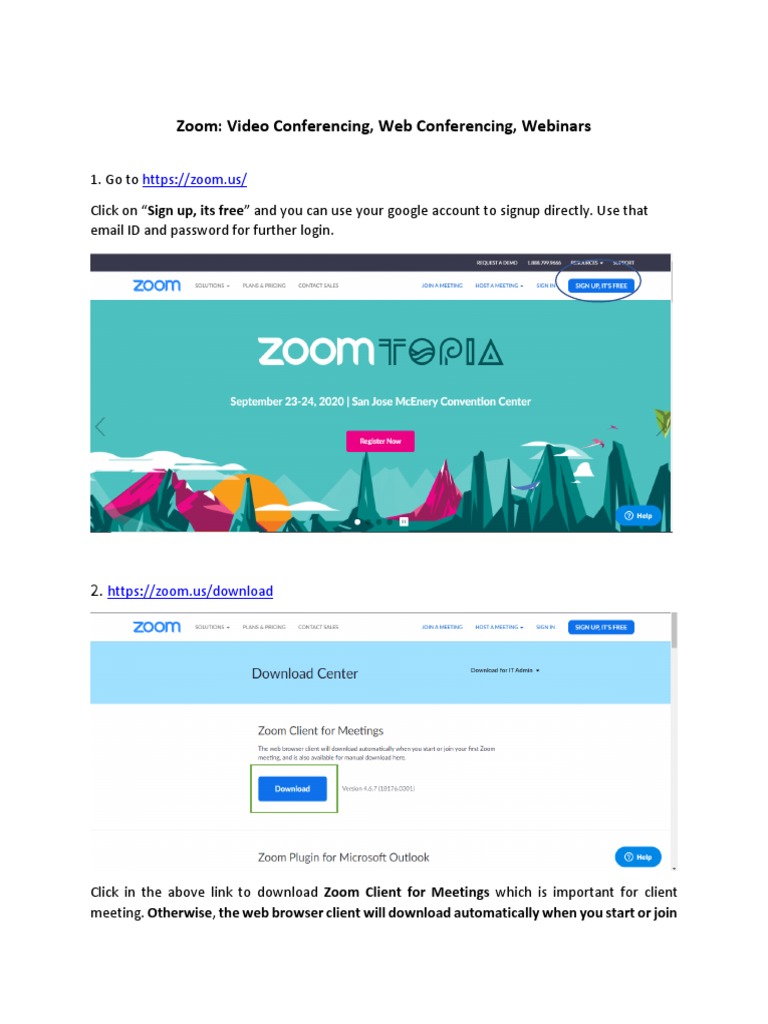 Zoom Meeting Setup Guide | PDF | Web Conferencing | Mobile App